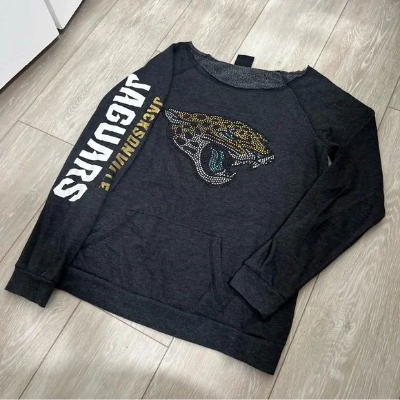 NFL Jacksonville Jaguars Football Long Sleeve Sweater Sweatshirt Top Blouse Sm - Picture 8 of 9
